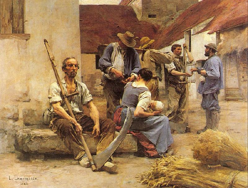 Lhermitte, Leon Harvesters' Country oil painting picture